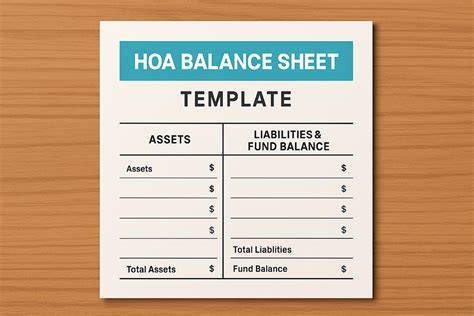Hoa Balance Sheet Template