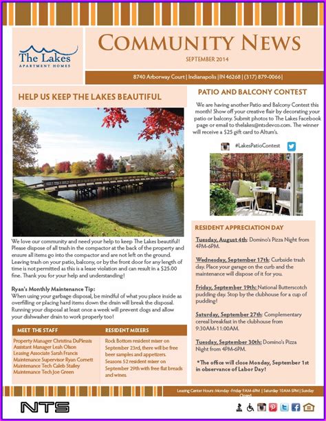 Hoa Newsletter Template