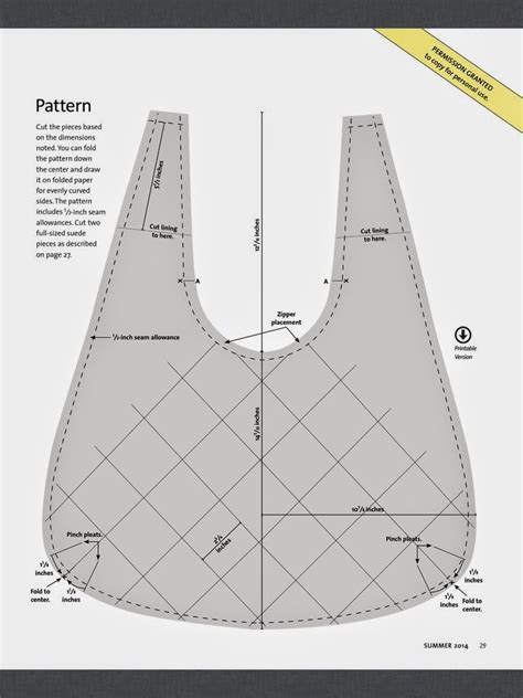 Hobo Bag Template