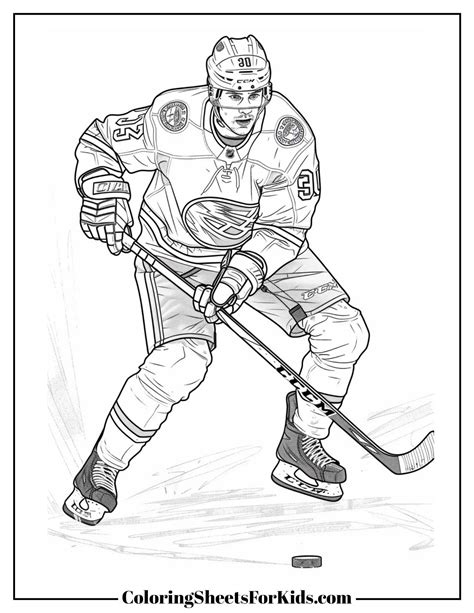 Hockey Printable Coloring Pages