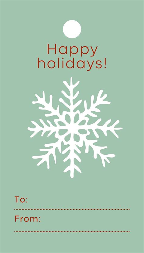 Holiday Gift Tag Template