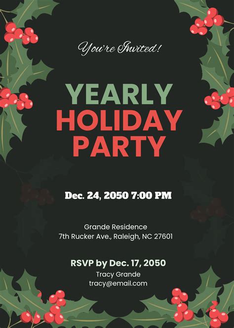 Holiday Party Invitation Templates