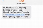 Home Depot Text to Confirm