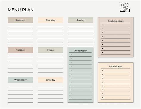 Home Menu Template