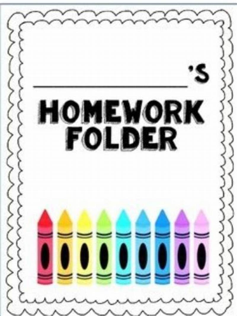 Homework Folder Cover Printable