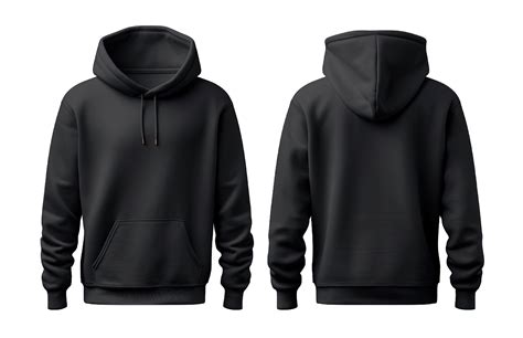 Hoodie Front And Back Template