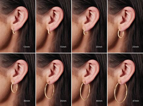 Hoop Earring Sizes Chart