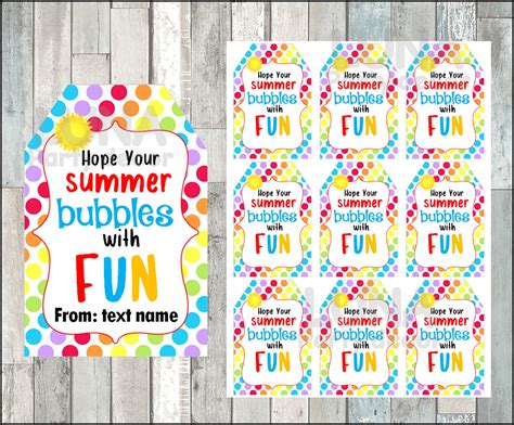 Hope Your Summer Bubbles With Fun Free Printable