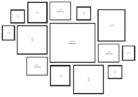 Horizontal Gallery Wall Template