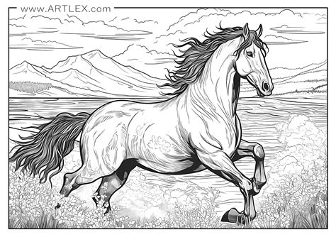 Horse Printable Coloring Page