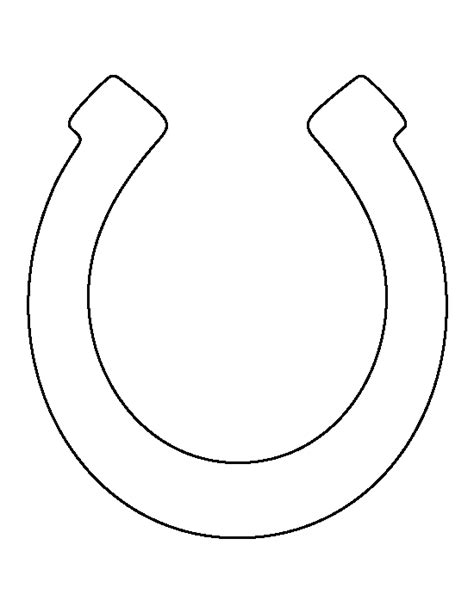 Horseshoe Printable Template