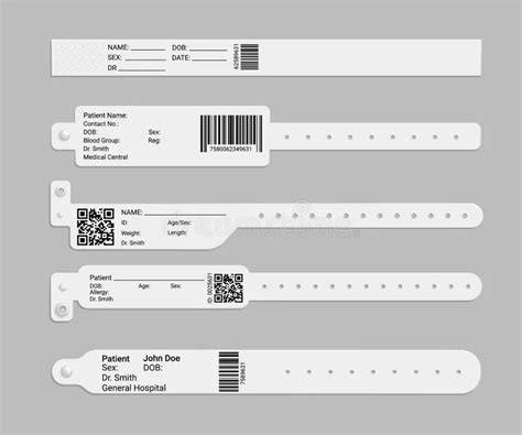 Hospital Bracelet Template