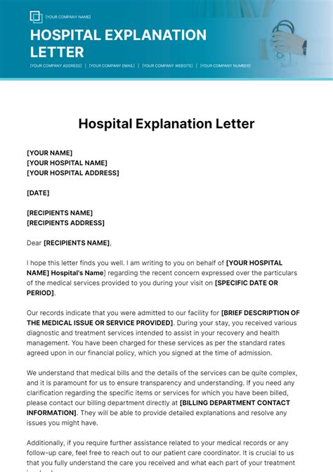 Hospital Letter Template