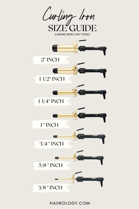 Hot Tools Curling Iron Size Chart