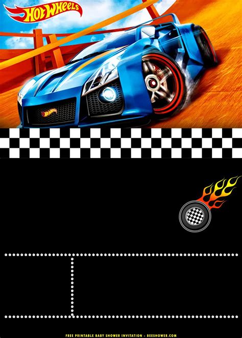 Hot Wheels Invitation Template Free