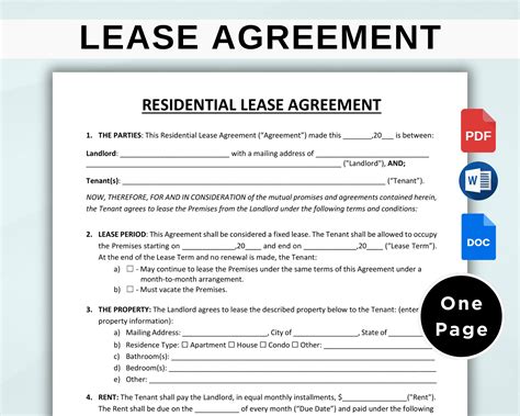 House Lease Templates