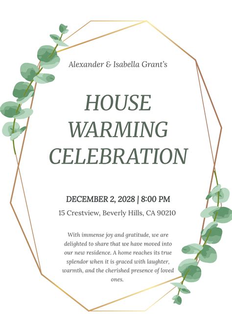 Housewarming Template Invitation