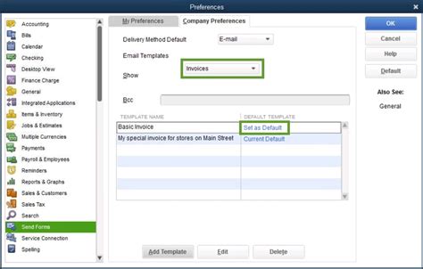 How Do I Change The Default Template In Quickbooks