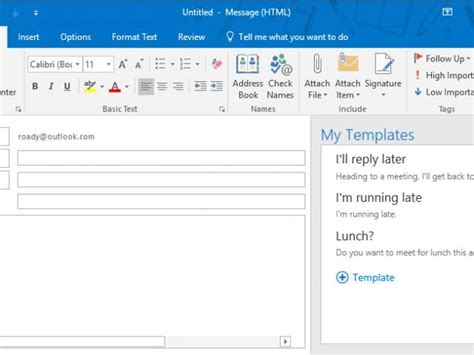 How Do I Open An Email Template In Outlook 2016