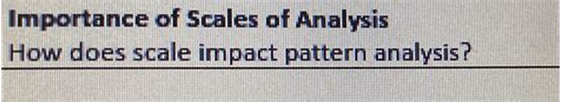 How Does Scale Impact Pattern Analysis
