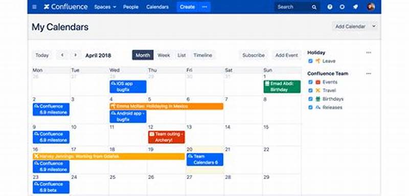 How To Add Calendar In Confluence Table