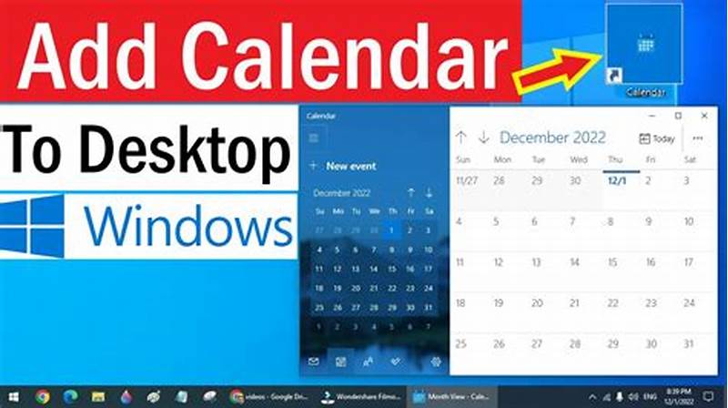How To Add Calendar In Desktop
