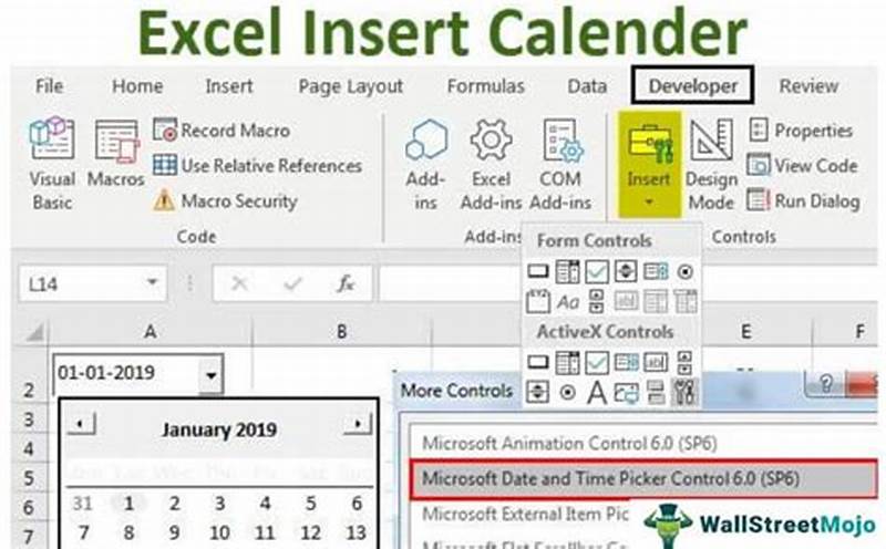 How To Add Calendar In Excel