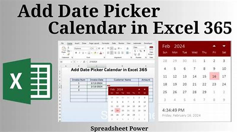 How To Add Calendar Picker In Excel