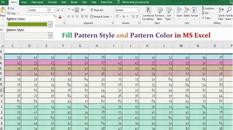 How To Add Pattern Style In Excel