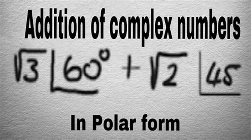 How To Add Polar Form Complex Numbers