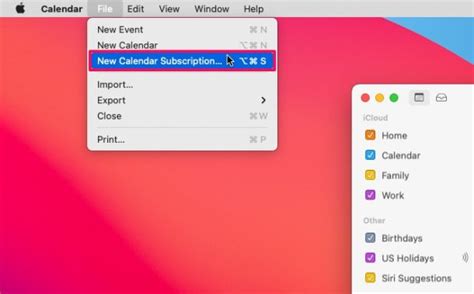 How To Add Subscribed Calendar To Mac