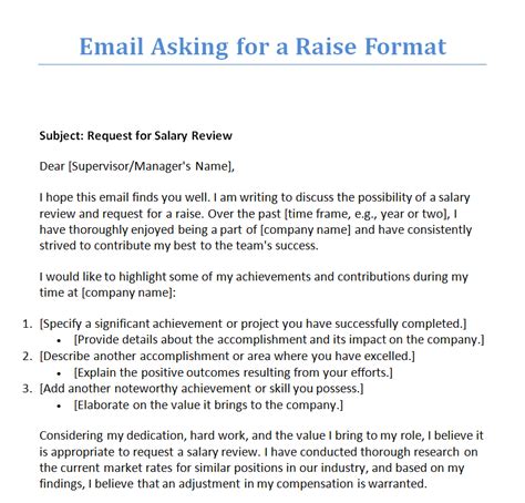 How To Ask For A Raise Email Template