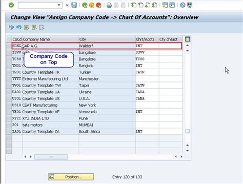 How To Assign Chart Of Accounts To Company Code