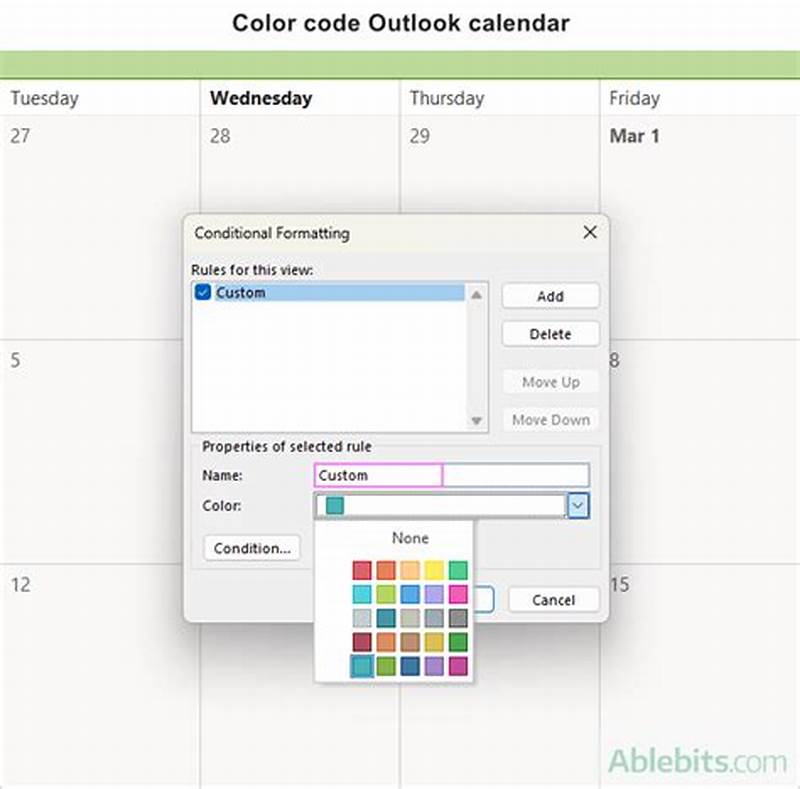 How To Color Code In Outlook Calendar