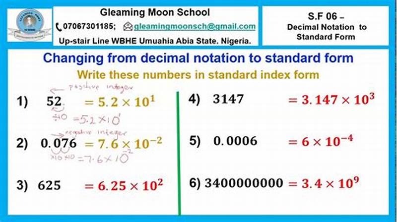 How To Convert Decimal To Standard Form