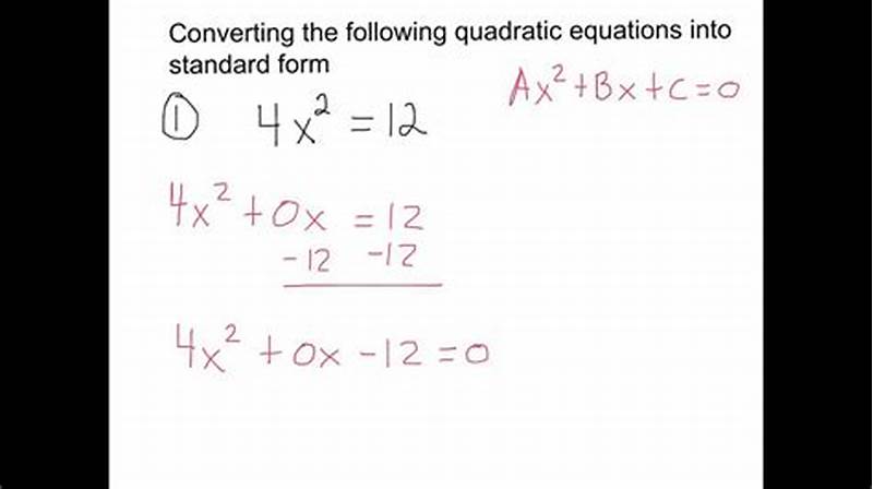 How To Convert Equations Into Standard Form