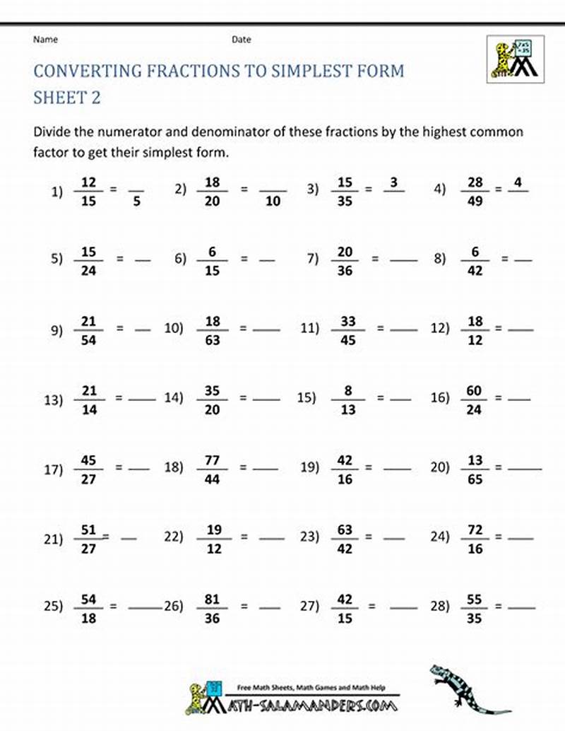 How To Convert Fraction Into Simplest Form