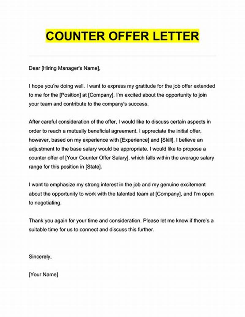 How To Counter Offer Salary Email Example