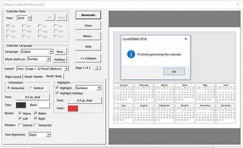 How To Create A Calendar In Coreldraw