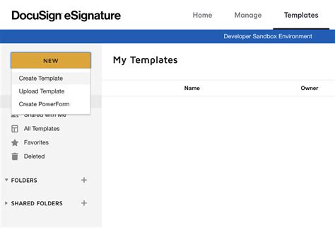 How To Create A New Template In Docusign