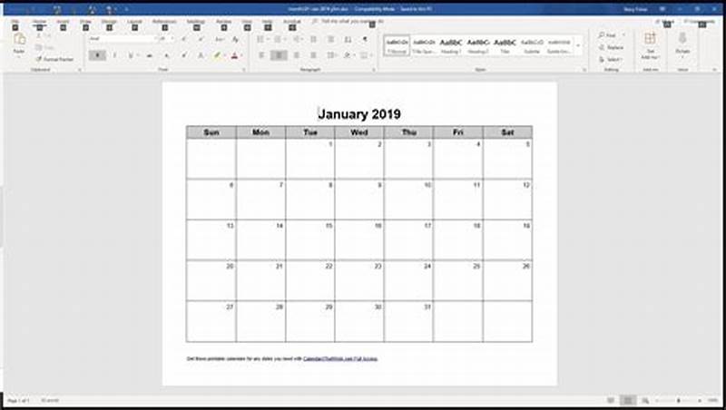 How To Create Calendar In Word
