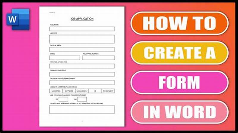 How To Create Form In Word Document
