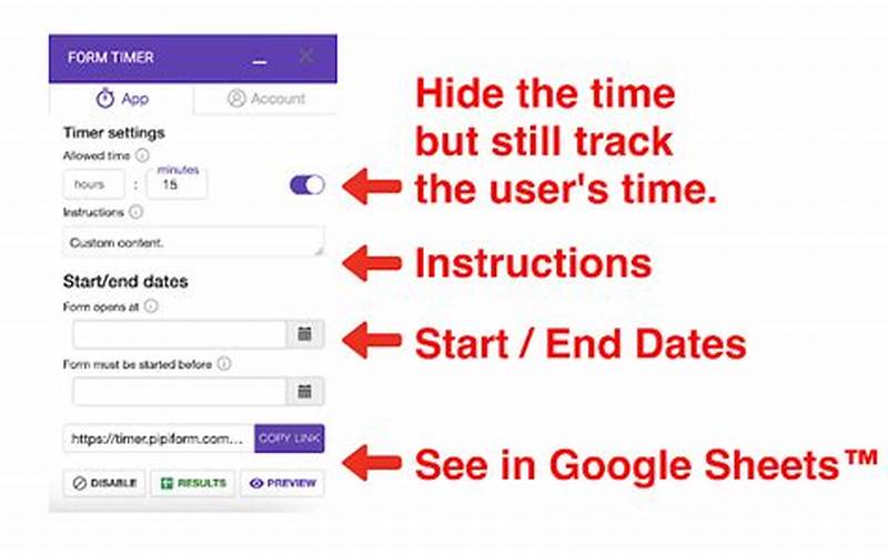 How To Create Google Form With Timer