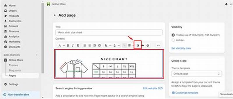 How To Create Size Chart In Shopify