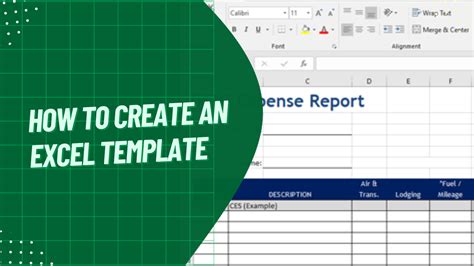 How To Create Template On Excel