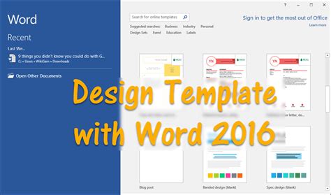 How To Create Your Own Template In Word 2016