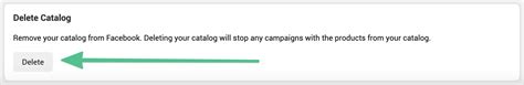 How To Delete Facebook Catalog