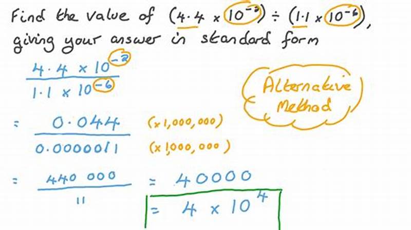 How To Divide Numbers In Standard Form