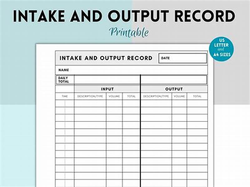 How To Do Intake And Output Chart
