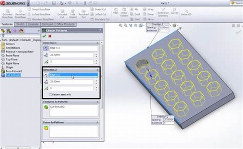 How To Do Linear Pattern In Solidworks
